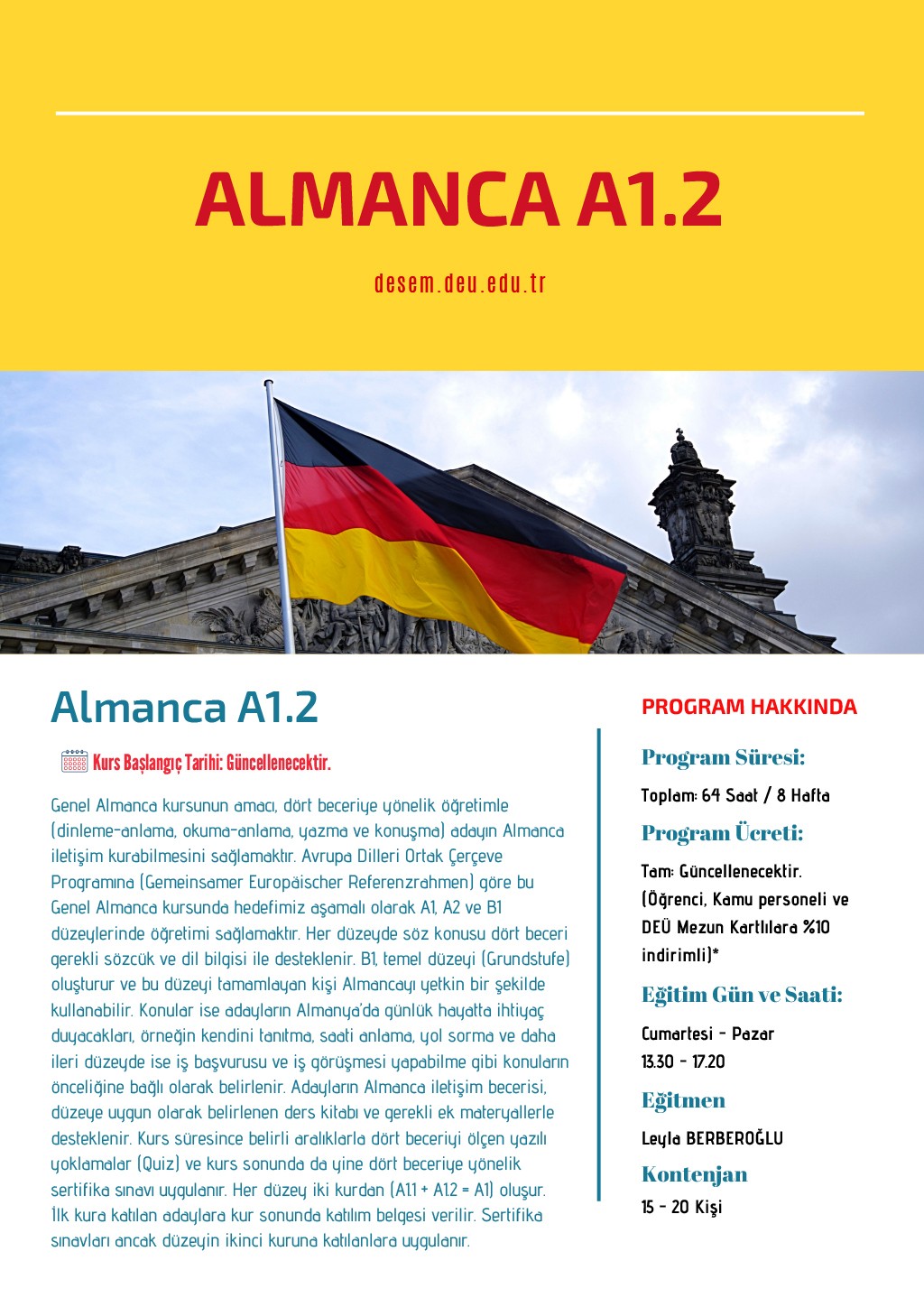 Almanca A1 2 Desem